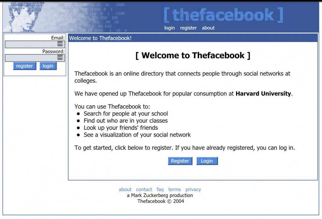 Facebook en 2004