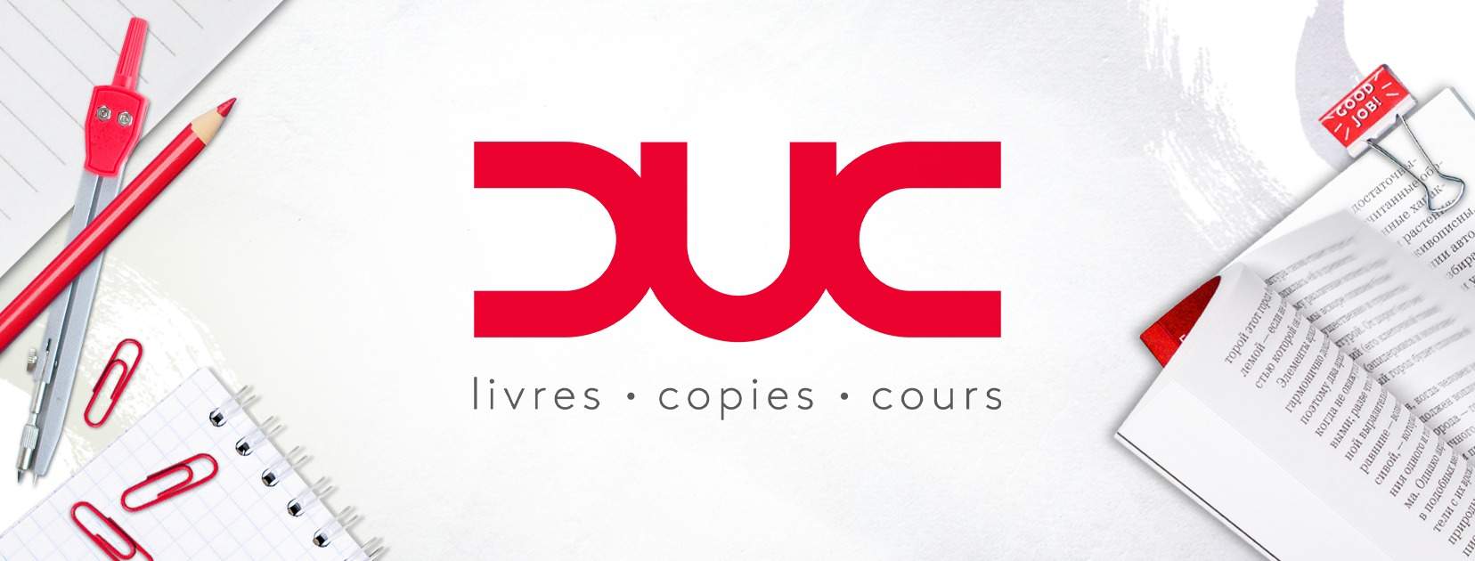 Bannière Facebook du magasin DUC